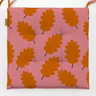 Sitzkissen Herbstblätter Orange Pink