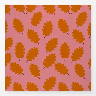 Tischdecke Herbstblätter Orange Pink