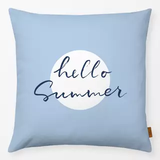 Kissen hello Summer sun hellblau