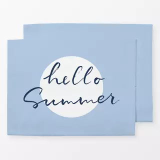 Tischset hello Summer sun hellblau