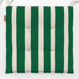 Sitzkissen Streifen dunkelgrün beige