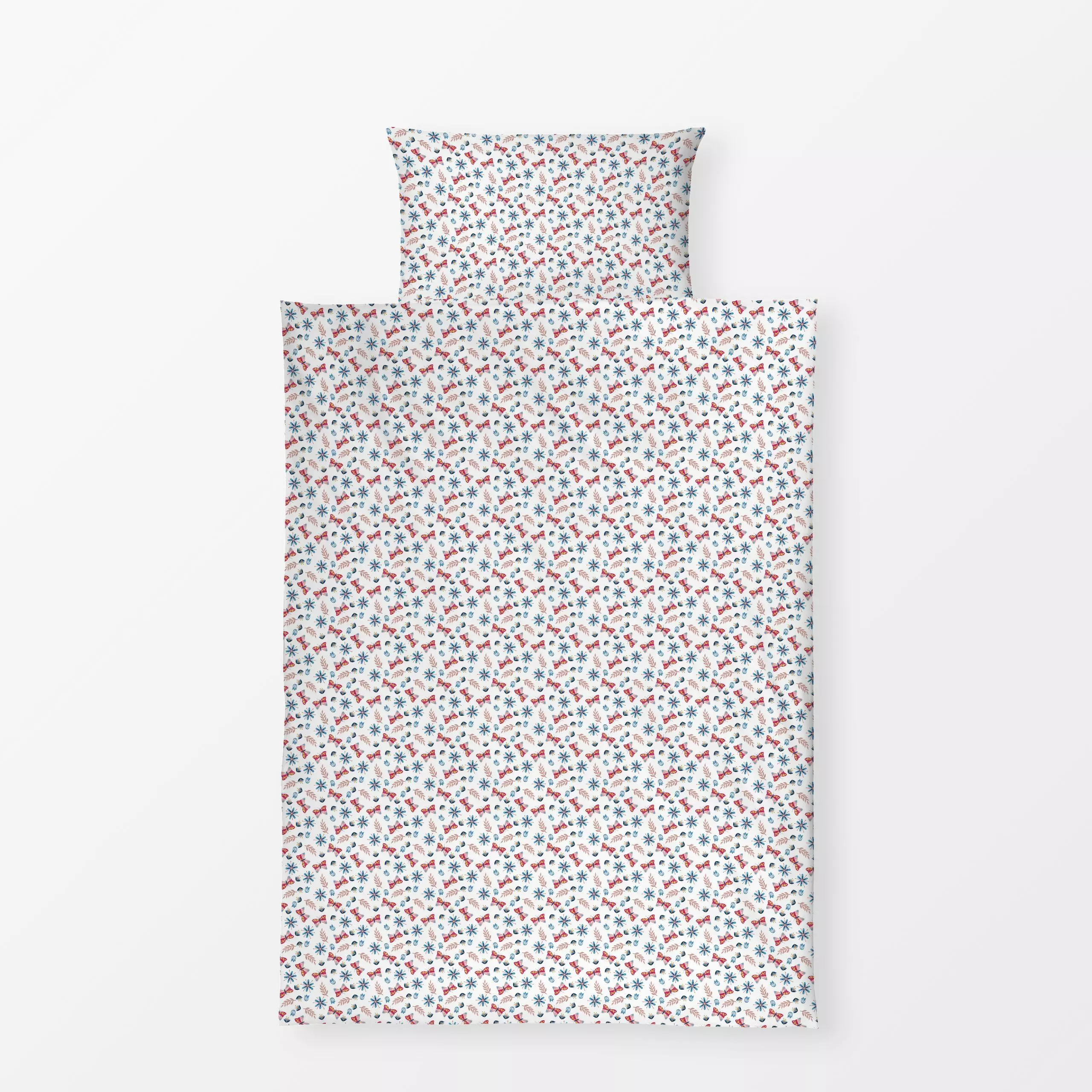 Bettwäsche Schmetterlinge - Blumen & Florales, Frühling, Sommer - von „Kerstin Ax"; Blumen, Blätter, Blüten, Sommer, floral,...