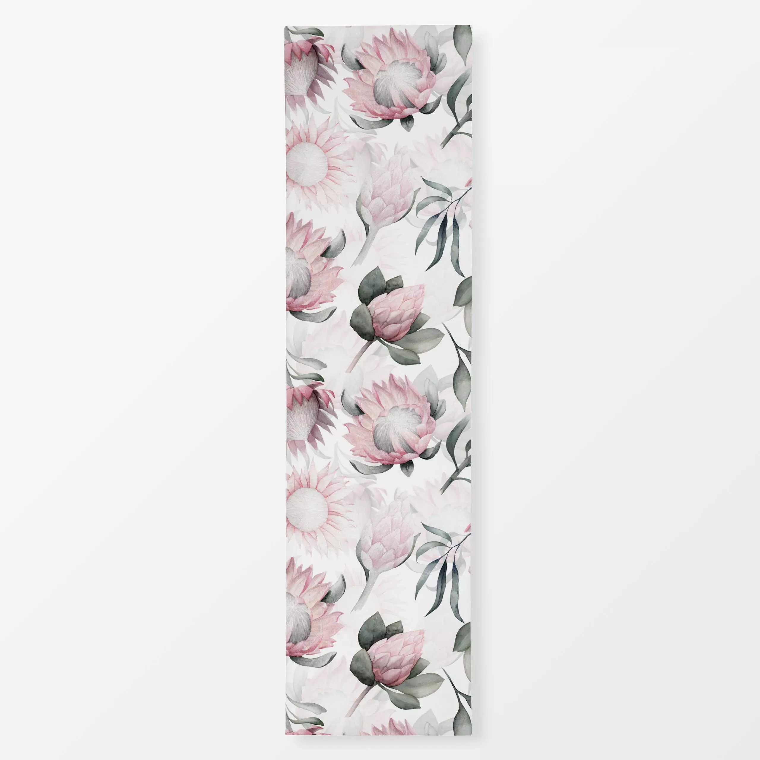 Tischläufer Pastel Protea Muster, Blumen, Sommer, von Uta Naumann