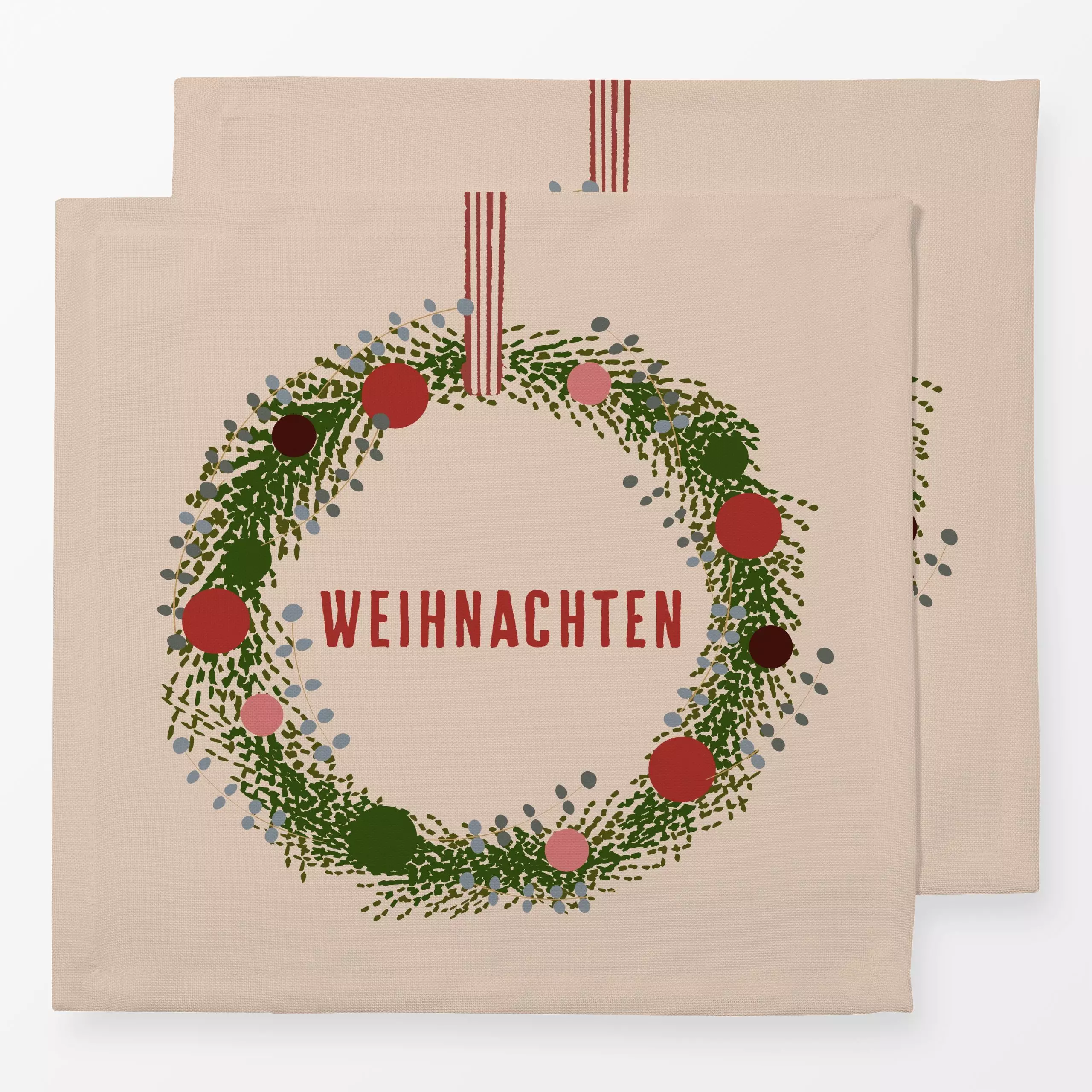 Servietten Weihnachtskranz Weihnachten - Sprüche & Schriftzüge, Weihnachten, Winter - von „Alisa Knöß"; Weihnachtsdeko, weih...