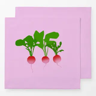 Servietten Radieschen