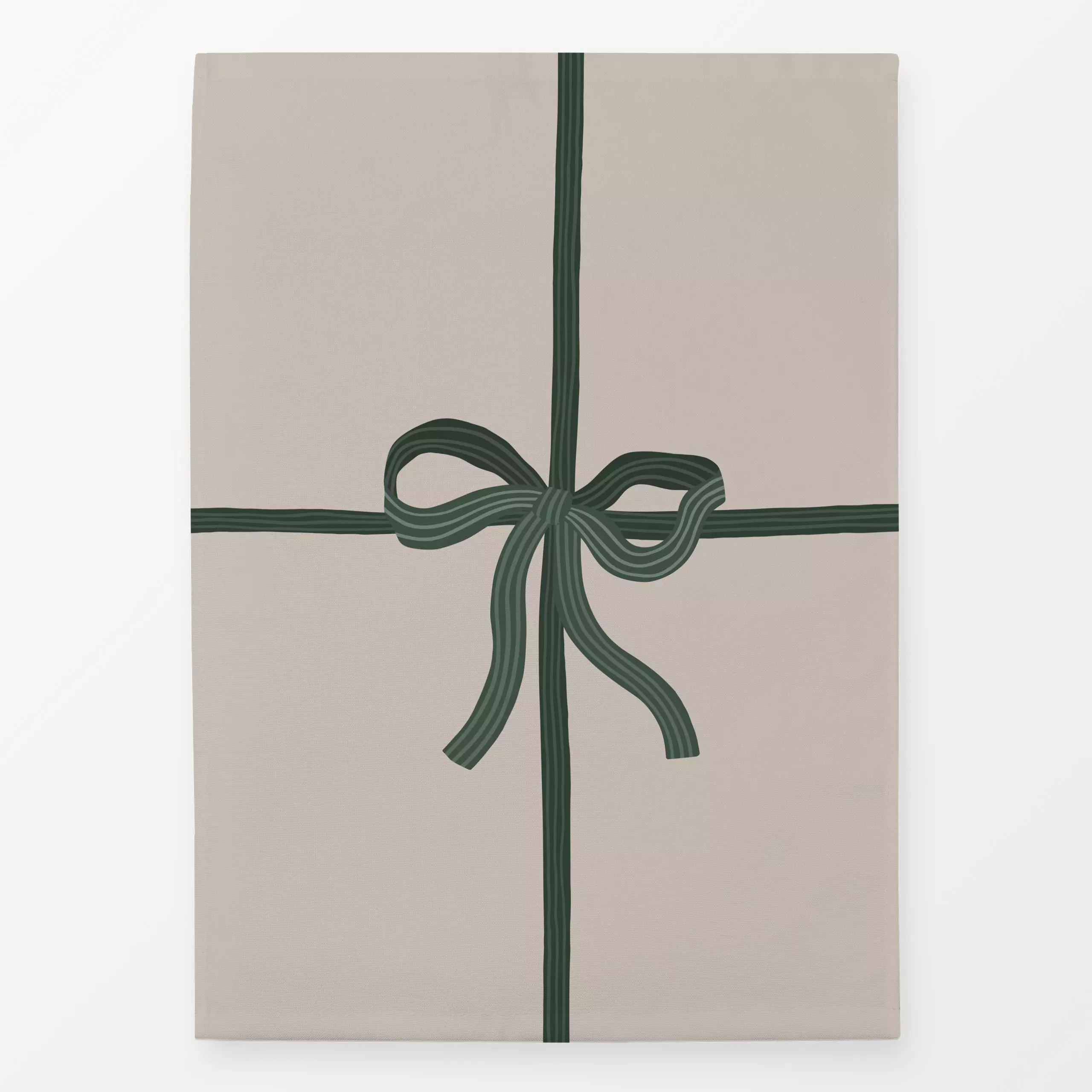 Geschirrtücher Weihnachten Schleife grün - Weihnachten, Winter - von „Studio Kesse"; Merry Christmas, Weihnachten, Geschenk,...