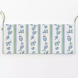 Bankauflage Al Fresco Streifen – Blau