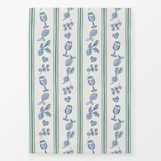 Geschirrtücher Al Fresco Streifen – Blau