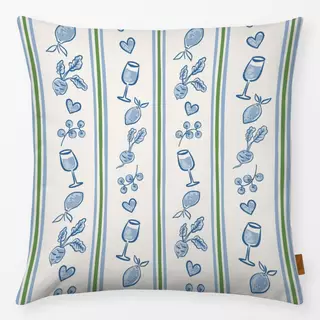 Kissen Al Fresco Streifen – Blau