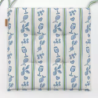 Sitzkissen Al Fresco Streifen – Blau