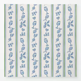 Tischdecke Al Fresco Streifen – Blau