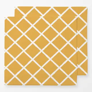 Servietten Raute Karo Honig Gelb