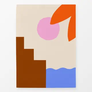 Geschirrtücher Abstrakt Stadt Meer Sonne