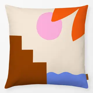 Kissen Abstrakt Stadt Meer Sonne