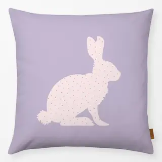 Kissen Rosa Hase Polka Dots Lila