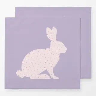 Servietten Rosa Hase Polka Dots Lila