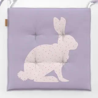 Sitzkissen Rosa Hase Polka Dots Lila