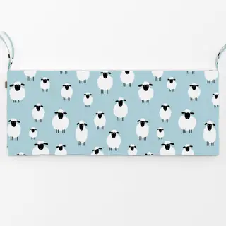 Bankauflage Schafherde - blau