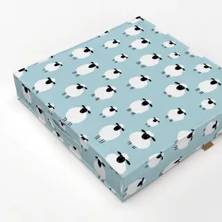 Bodenkissen Schafherde - blau