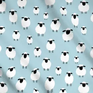 Meterware Schafherde - blau