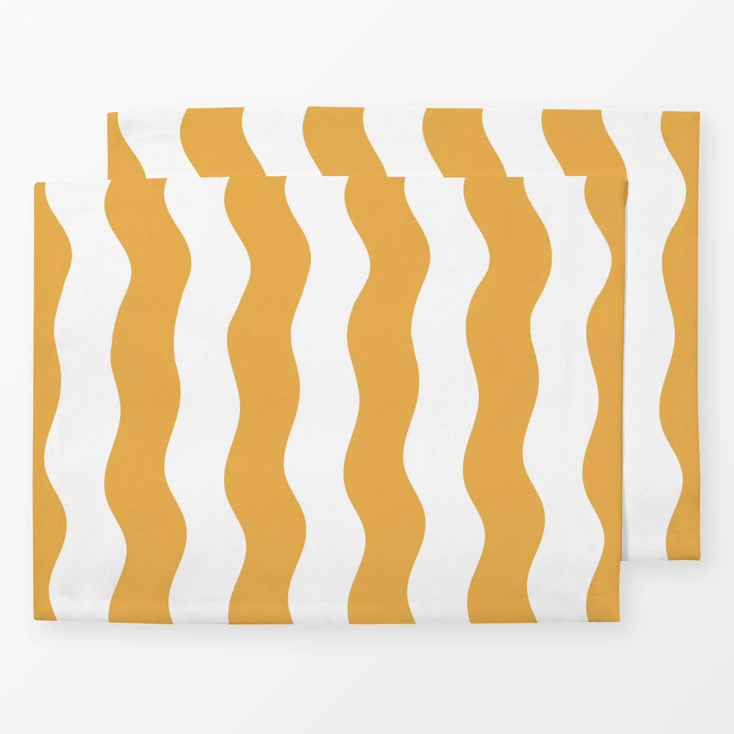 Tischset Honey Waves - Symbole & Muster - von „Verena Klöpper"; Muster, minimal, Linien, Streifen, graphisch, Kissen, Retro,...