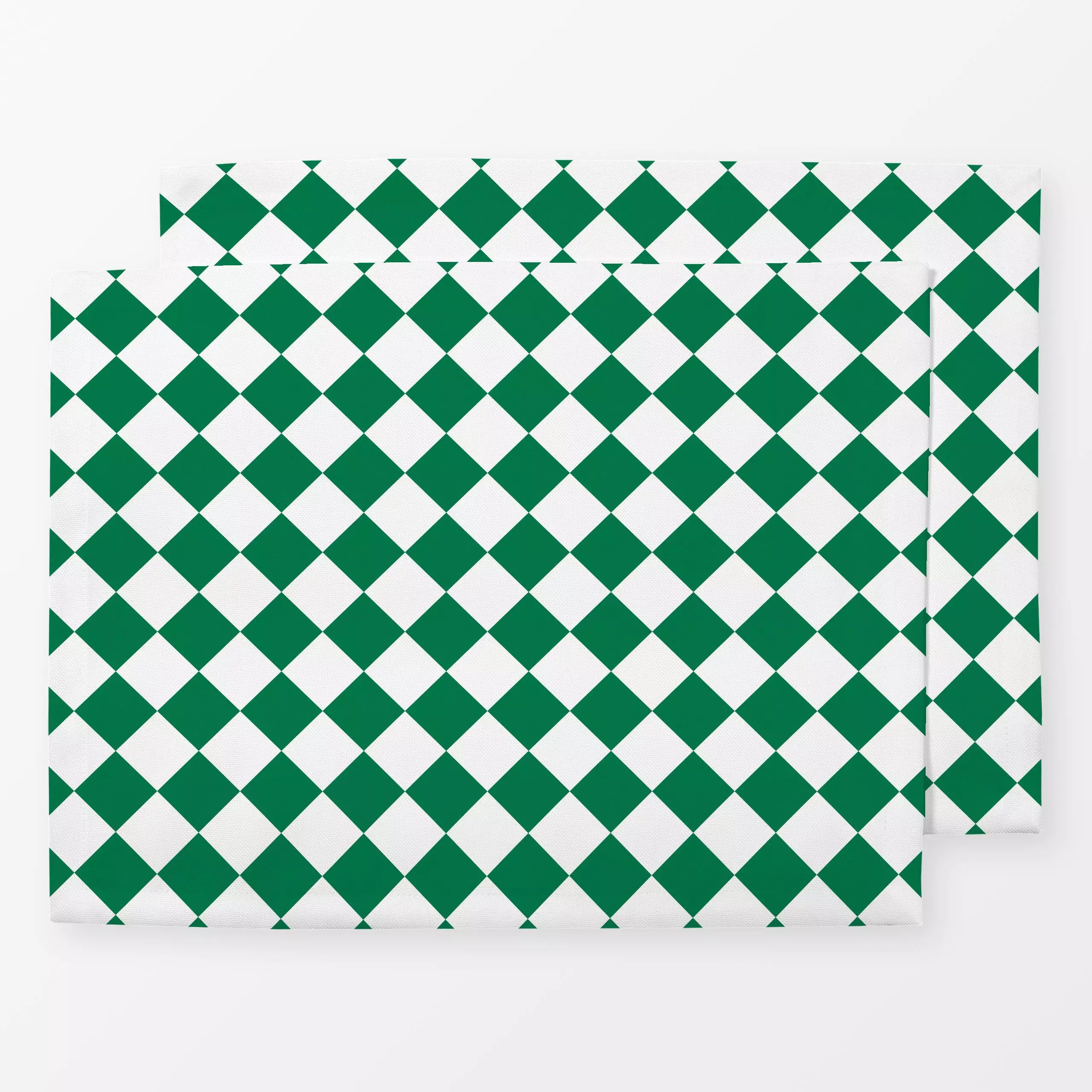 Tischset Diamond Checker green - Weihnachten, Symbole & Muster - von „Lisa Jasmin Bauer"; Weihnachten, Raute, weihnachtlich,...