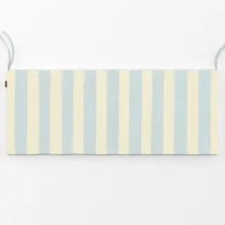 Bankauflage Streifen hellblau beige