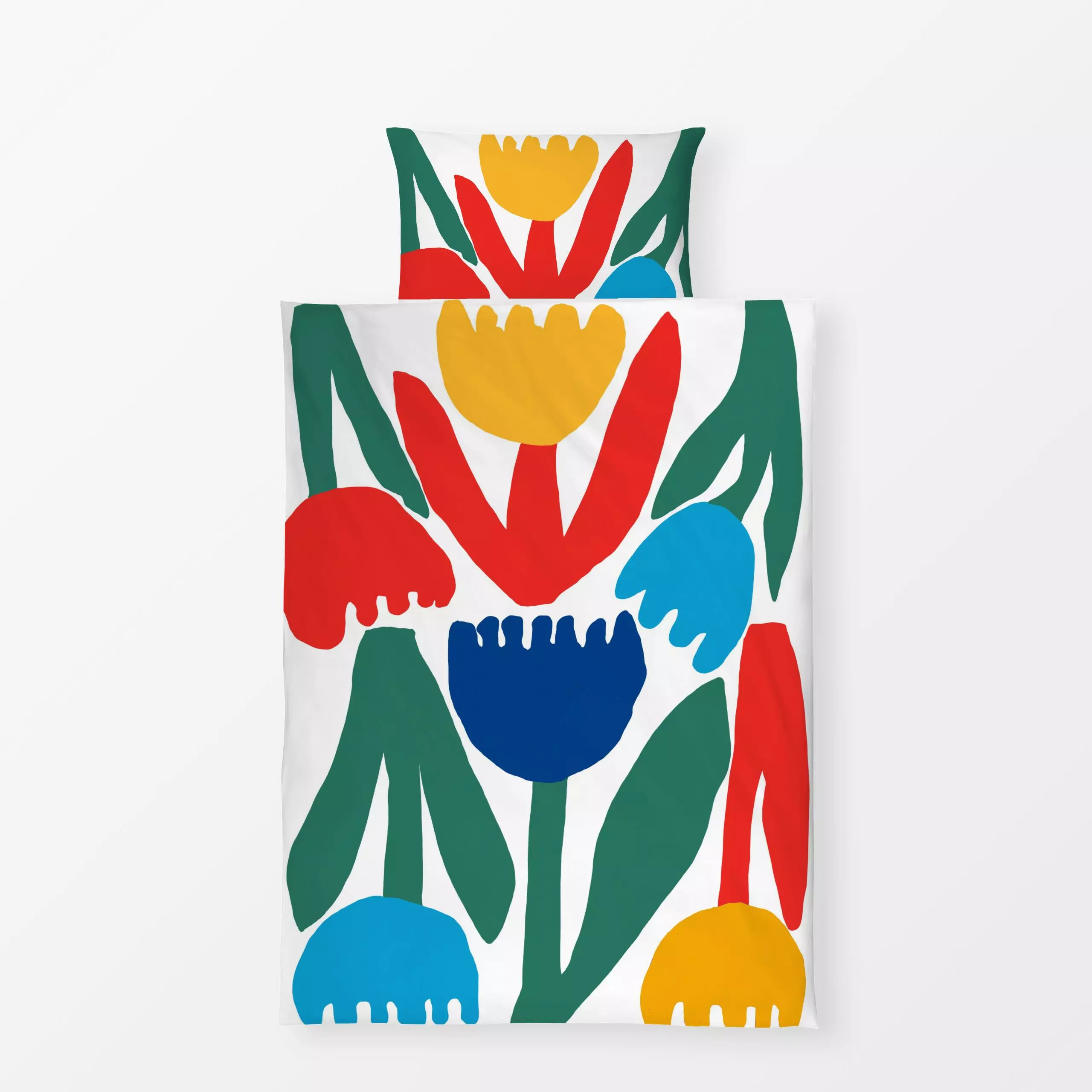 Bettwäsche Tulpen Liebe - Blumen & Florales, Frühling - von „Ursula Tücks"; Illustration, Kissen, Blumen, Abstrakt, Tulpen, ...