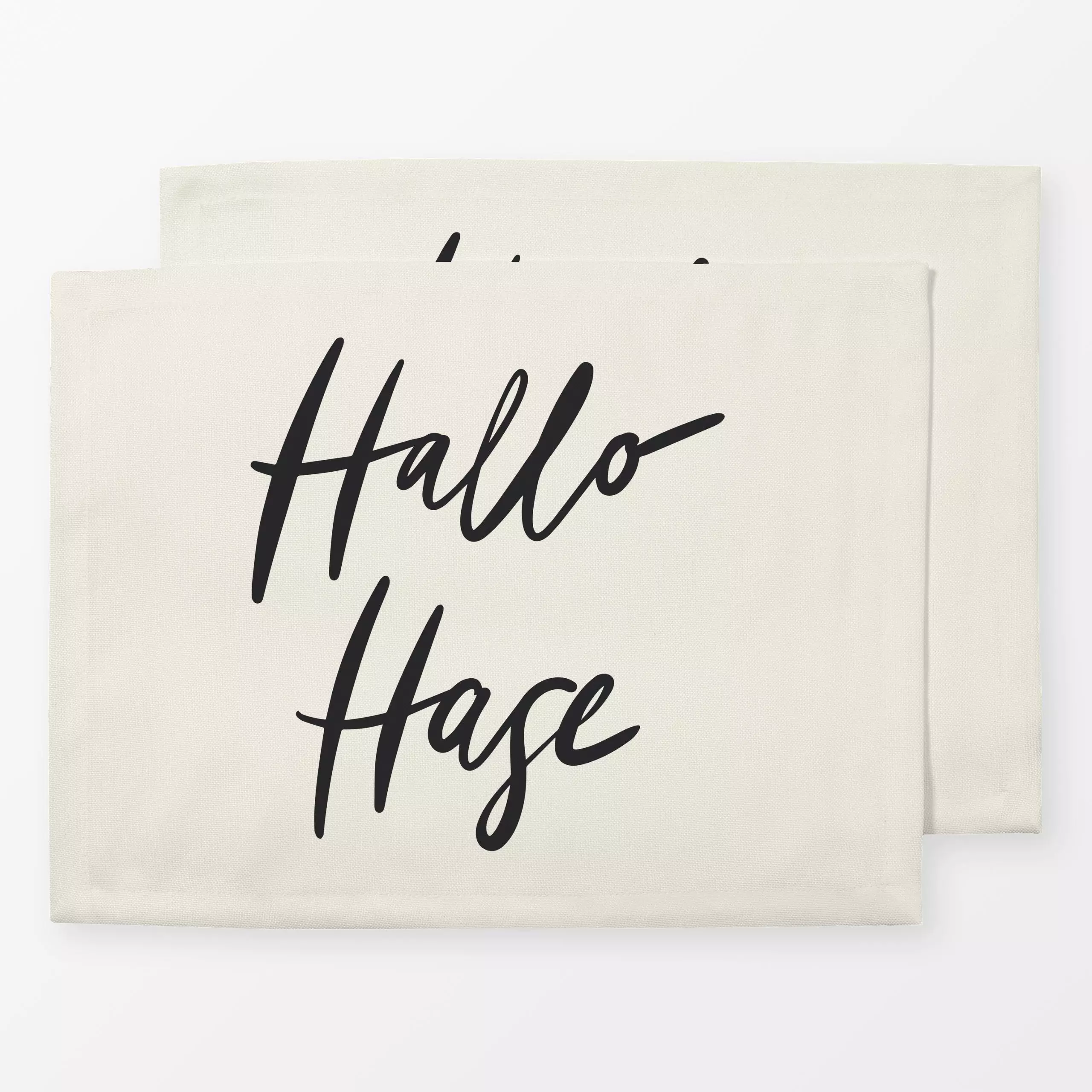 Tischset Hallo Hase - Frühling, Sprüche & Schriftzüge - von „Julia Schumacher“; schrift, Handlettering, juliaschumacher, hal...