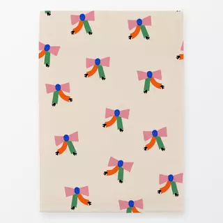 Geschirrtücher Muster Schleife mit Rollschuh