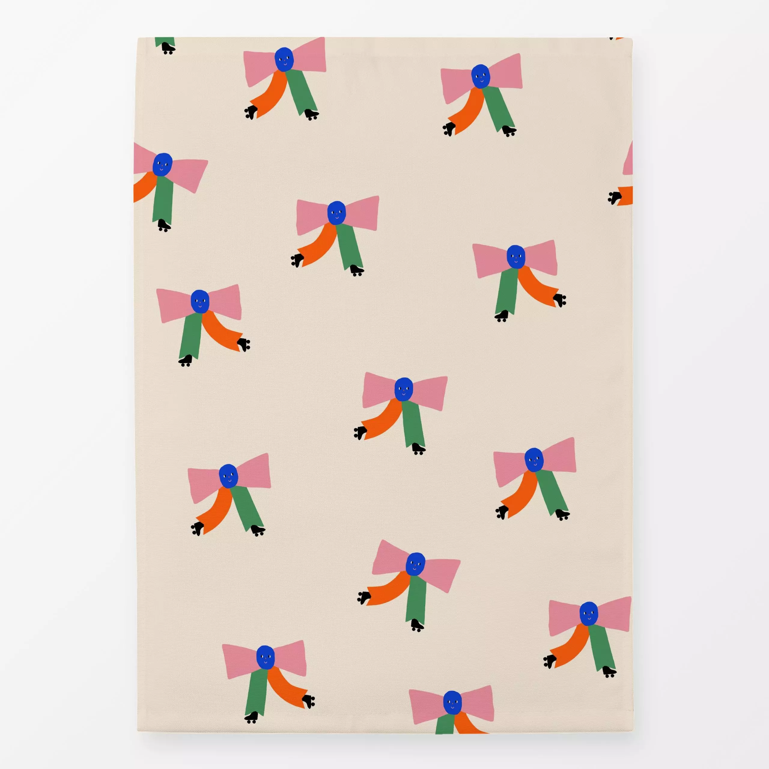 Geschirrtücher Muster Schleife mit Rollschuh - Sport, Symbole & Muster - von „Maren Gross "; Lustig, Geschenk, schleife, ges...