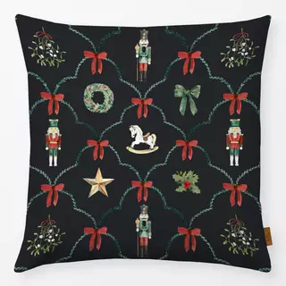 Kissen Weihnachts Nostalgie anthrazit