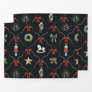 Tischset Weihnachts Nostalgie anthrazit