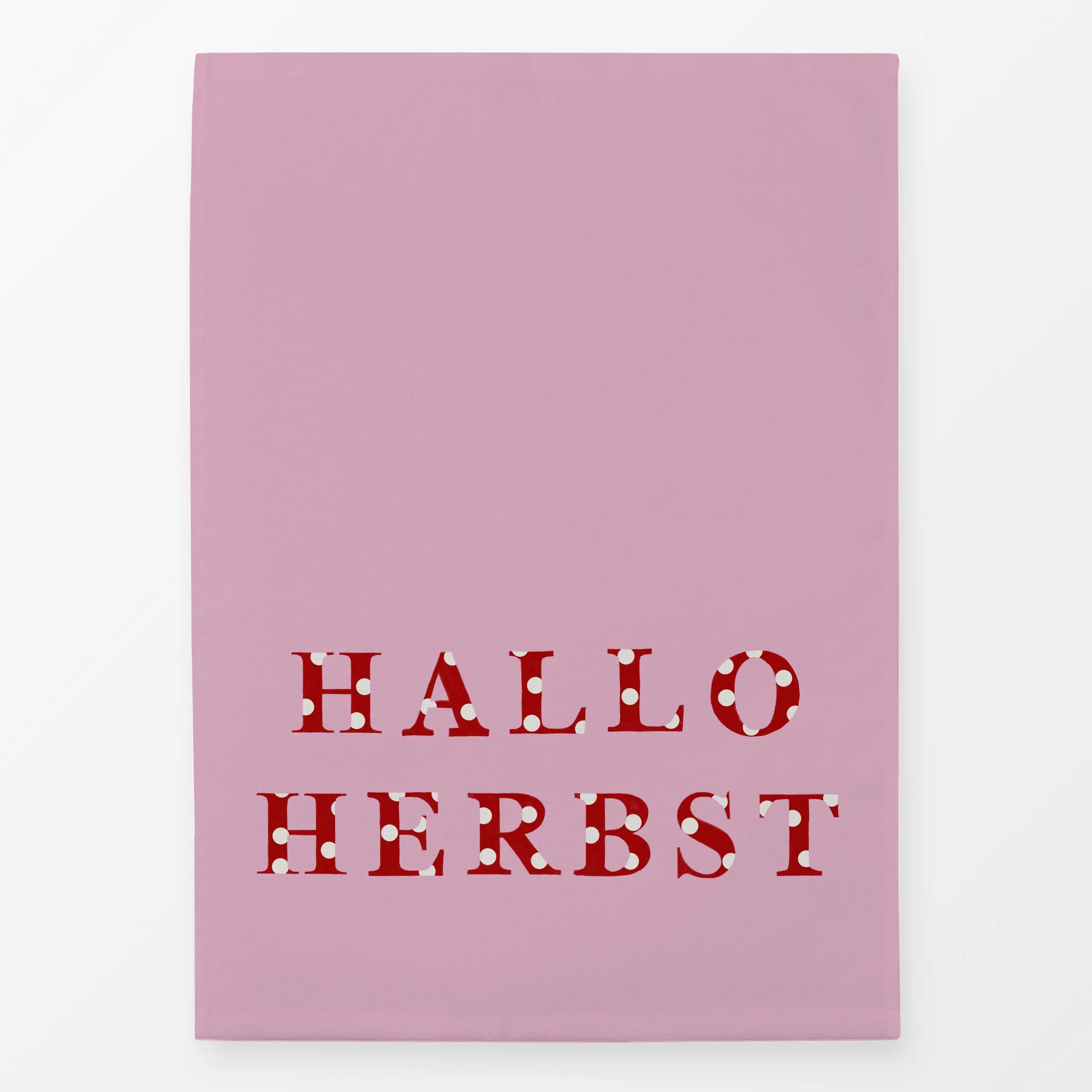 Geschirrtücher Hallo Herbst Punkte - Herbst, Sprüche & Schriftzüge - von „Sophie Augustin Illustration"; Punkte, Herbst, gep...