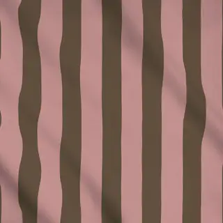 Meterware Streifen braun rosa