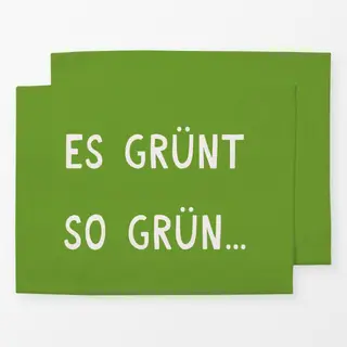 Tischset Es Grünt Spruchkissen