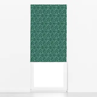Raffrollo Mistletoe Pattern dark green