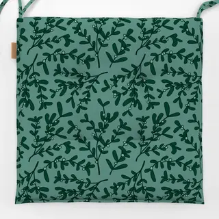 Sitzkissen Mistletoe Pattern dark green