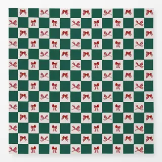 Tischdecke Checks Schleifen Grün