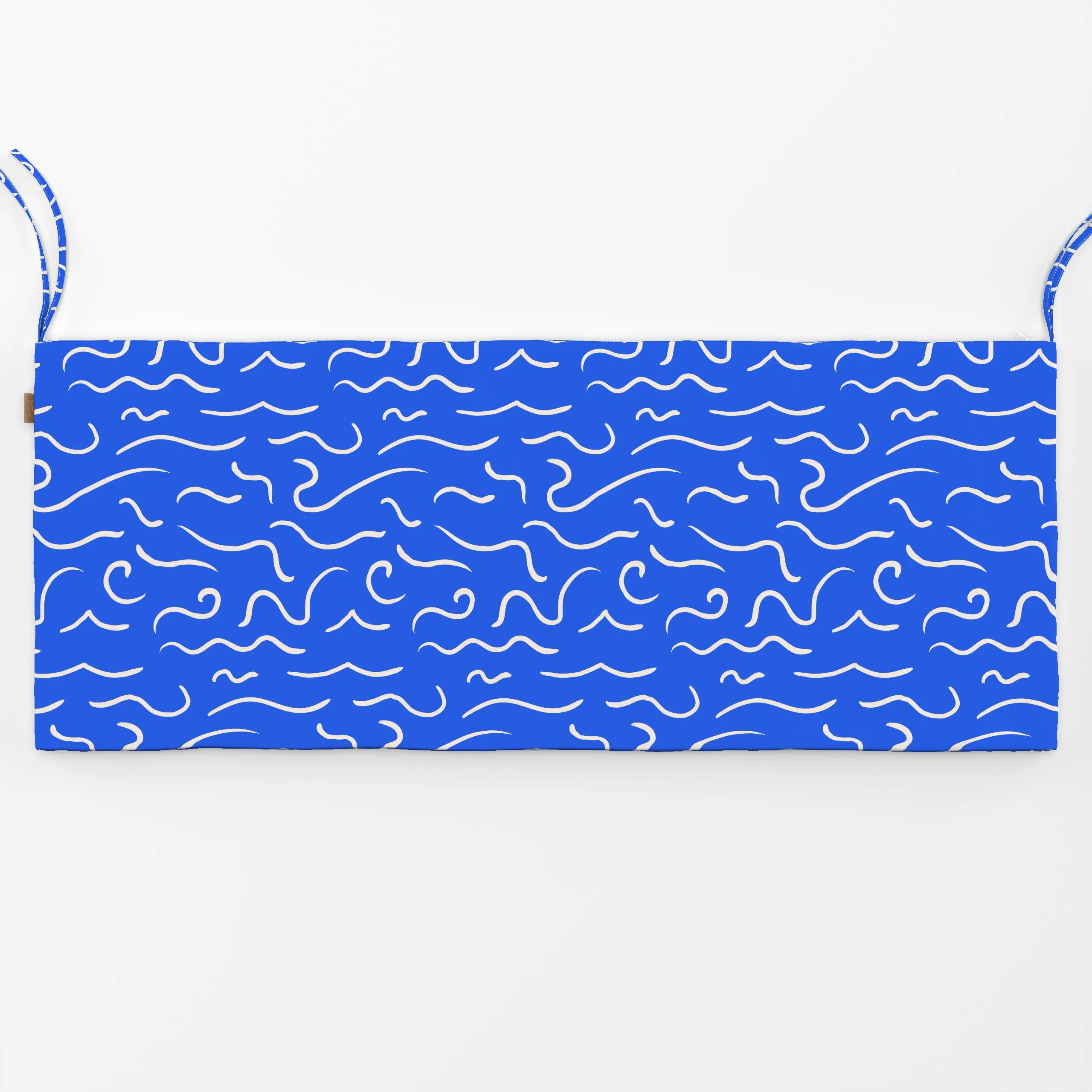 Bankauflage Muster Wellen Blau & Weiß - Natur & Landschaft, Sommer, Symbole & Muster - von „Maren Gross "; Linien, Wasser, w...