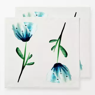 Servietten Aquarell Blüte mit Stiel