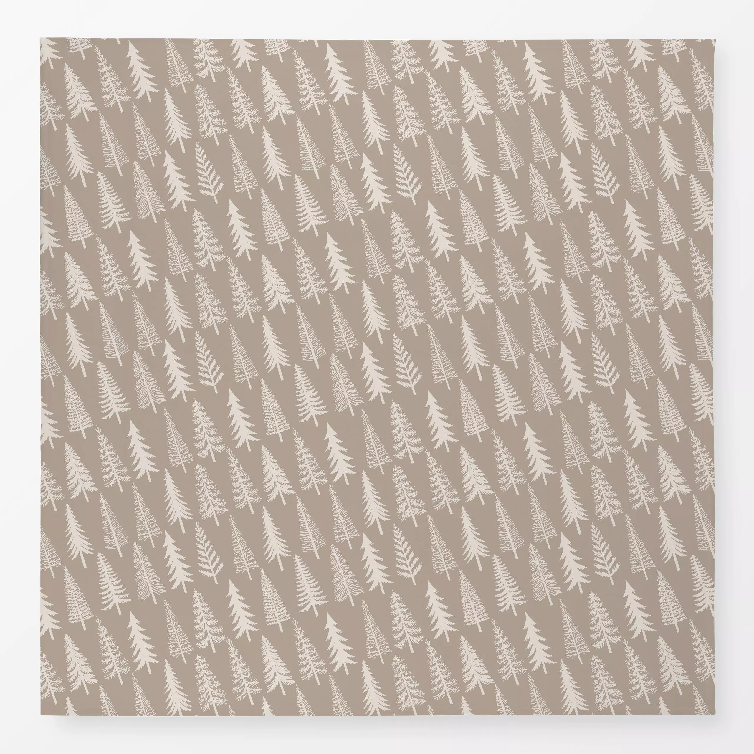 Tischdecke Tannenbäume Weihnachten beige - Herbst, Weihnachten, Pflanzen & Botanik - von „Studio Kesse"; Wald, Tannenbaum, W...