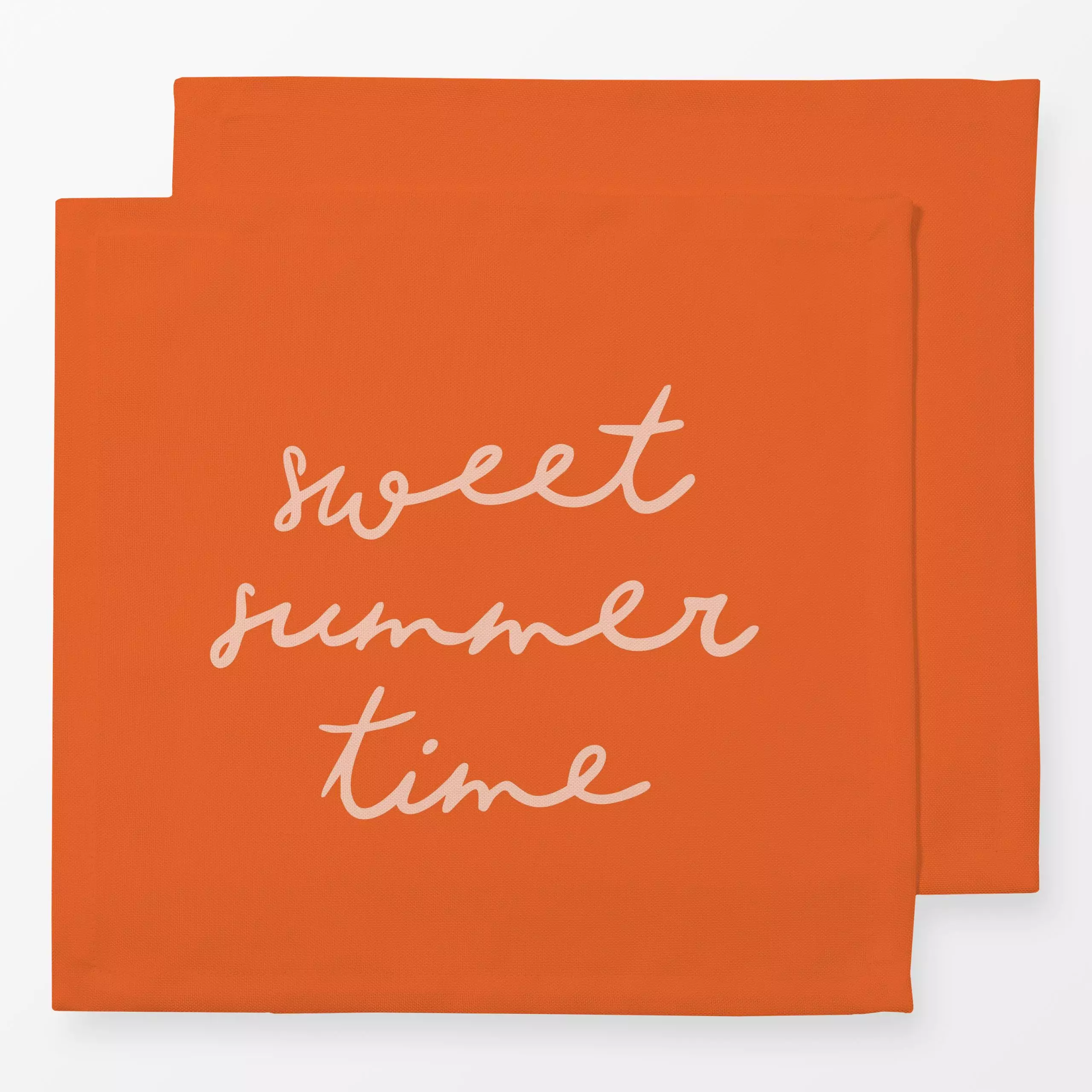 Servietten sweet summer time orange - Sommer, Sprüche & Schriftzüge - von „Carolin Vonhoff"; Obst, Garten, Früchte, Urlaub, ...