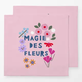 Servietten Magie des Fleurs rosa