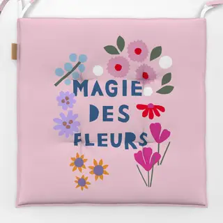 Sitzkissen Magie des Fleurs rosa