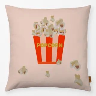 Kissen Popcorntüte Streifen Auf Beige
