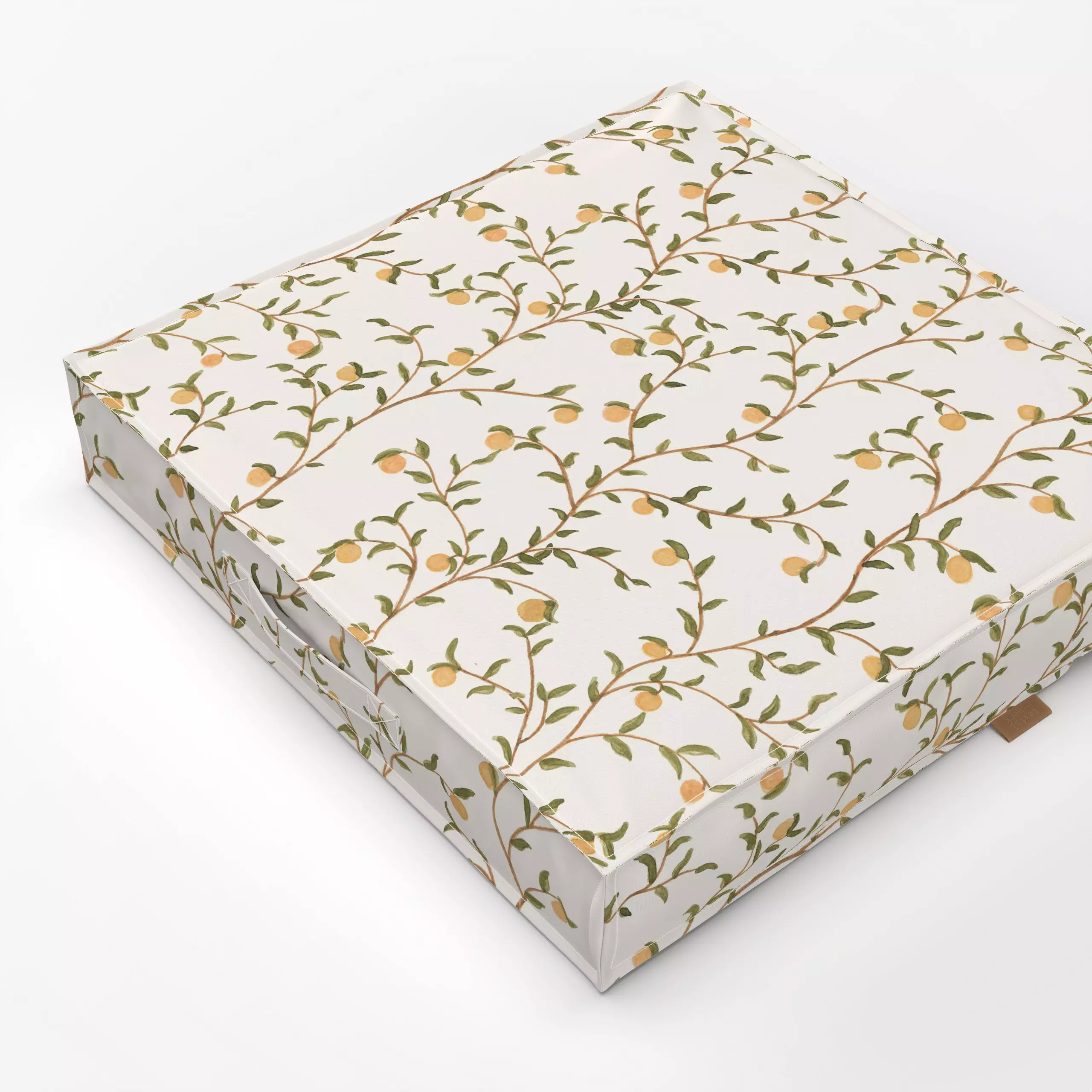 Bodenkissen Pfirsich peint - Blumen & Florales - von „Anna Petersen"; handgemalt, Pfirsich, liberty, williammorris, Dekokiss...