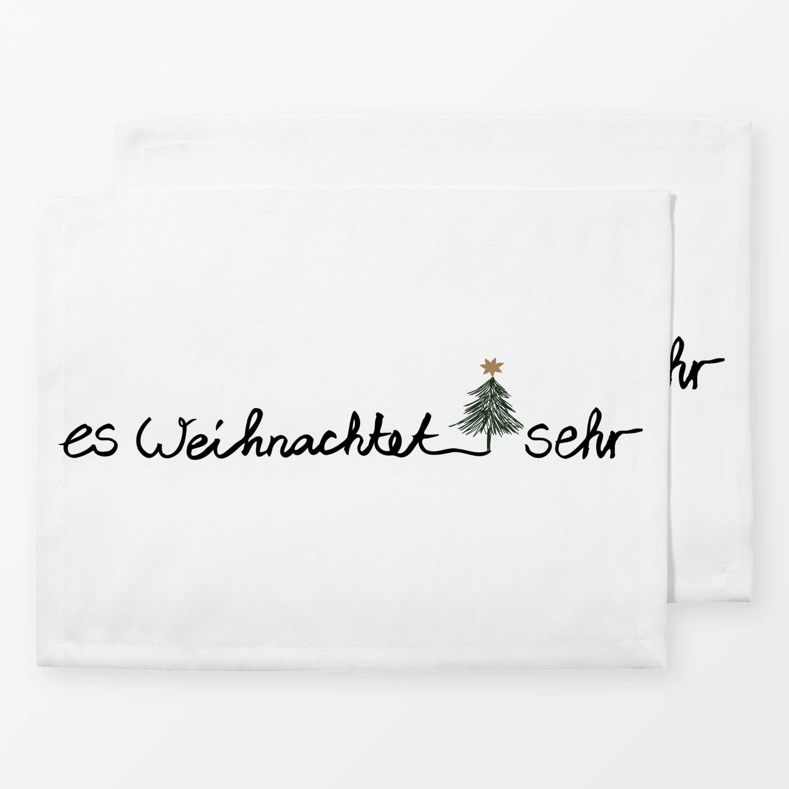 Tischset Es Weihnachtet Sehr - Sprüche & Schriftzüge, Weihnachten, Express - von „Alisa Knöß"; Tannenbaum, Weihnachtsdeko, W...