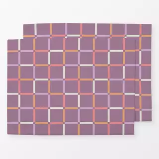 Tischset Halloween Karo Lila