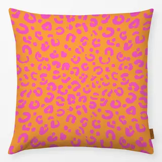 Kissen Leomuster pink orange